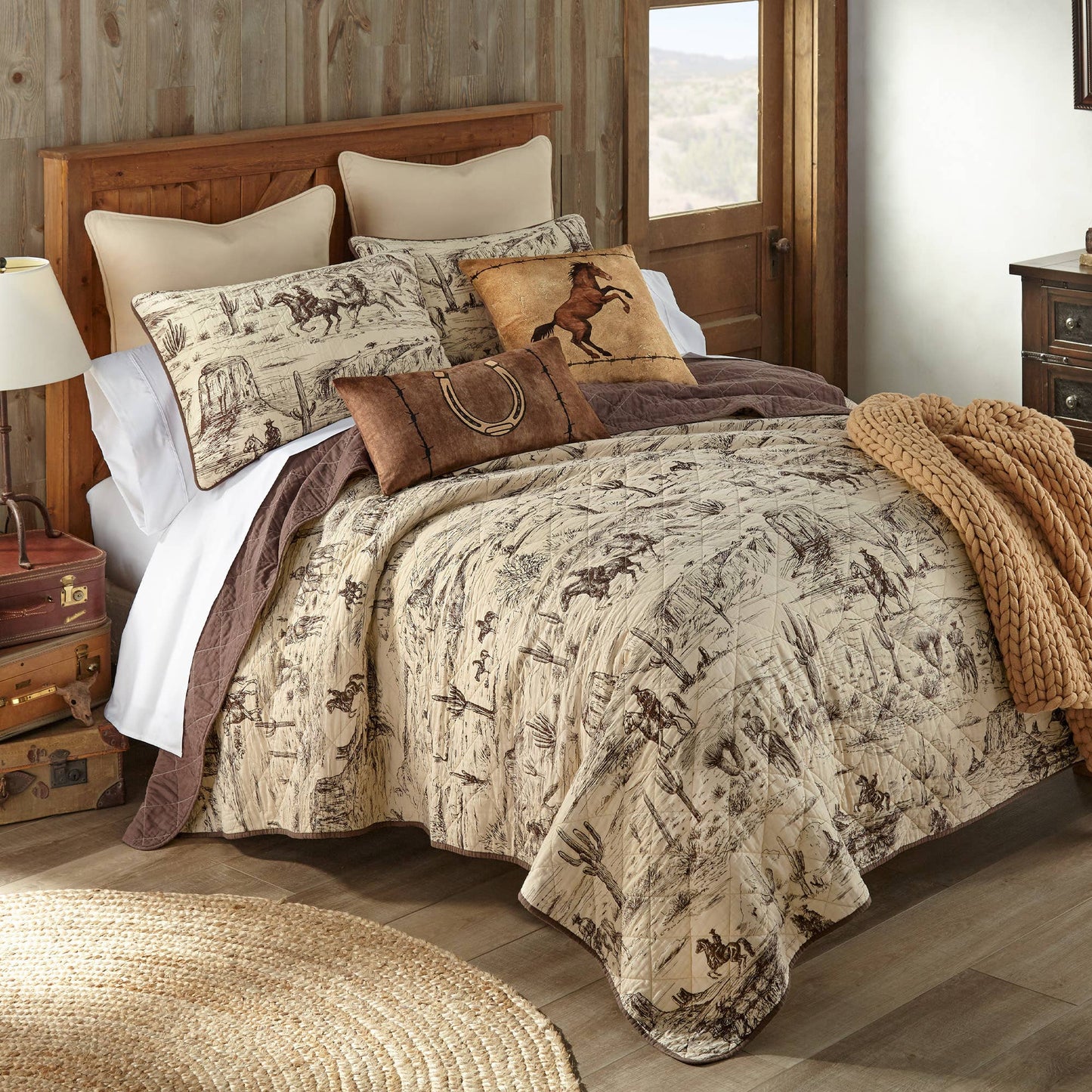 Donna Sharp Cowboy Cotton Quilted Bedding Set: King