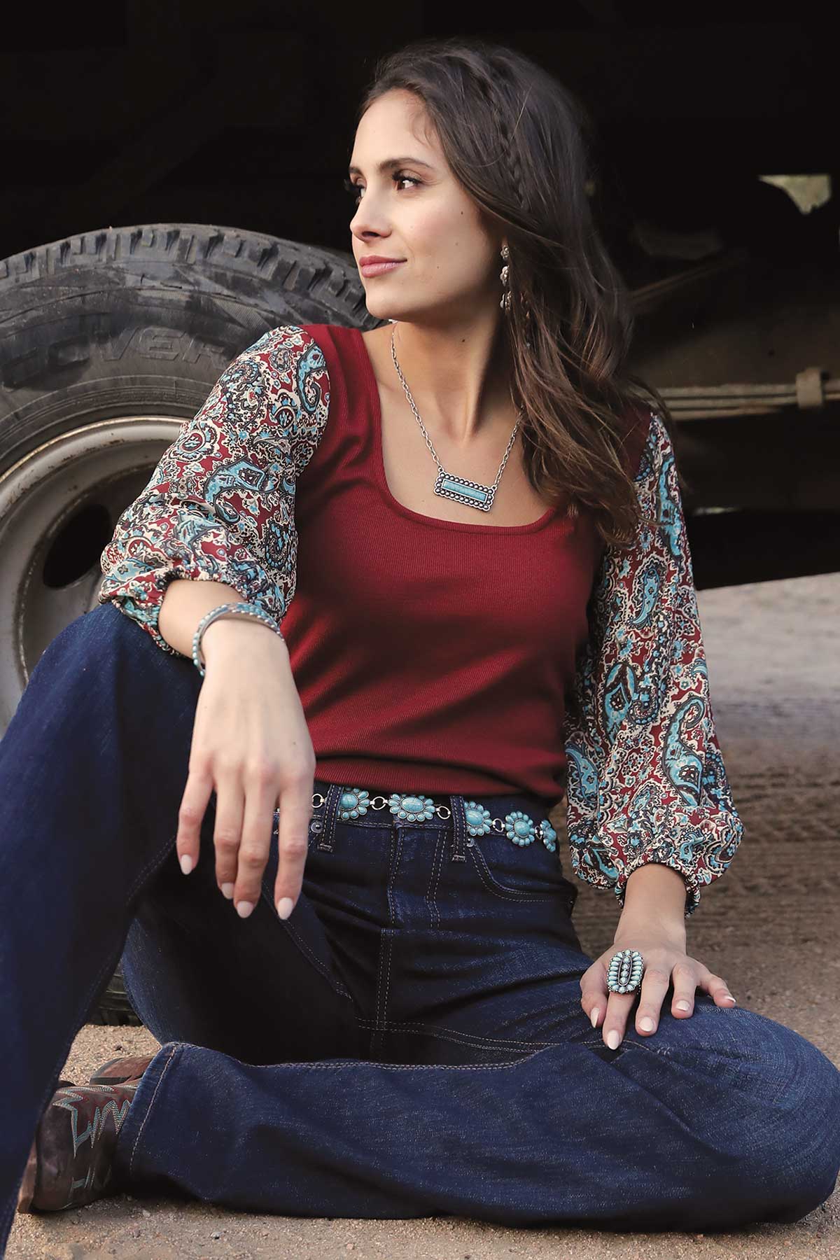 Women’s Maroon Blouse (7001)