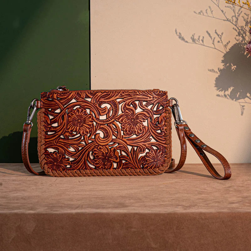 Tooled Clutch Bag