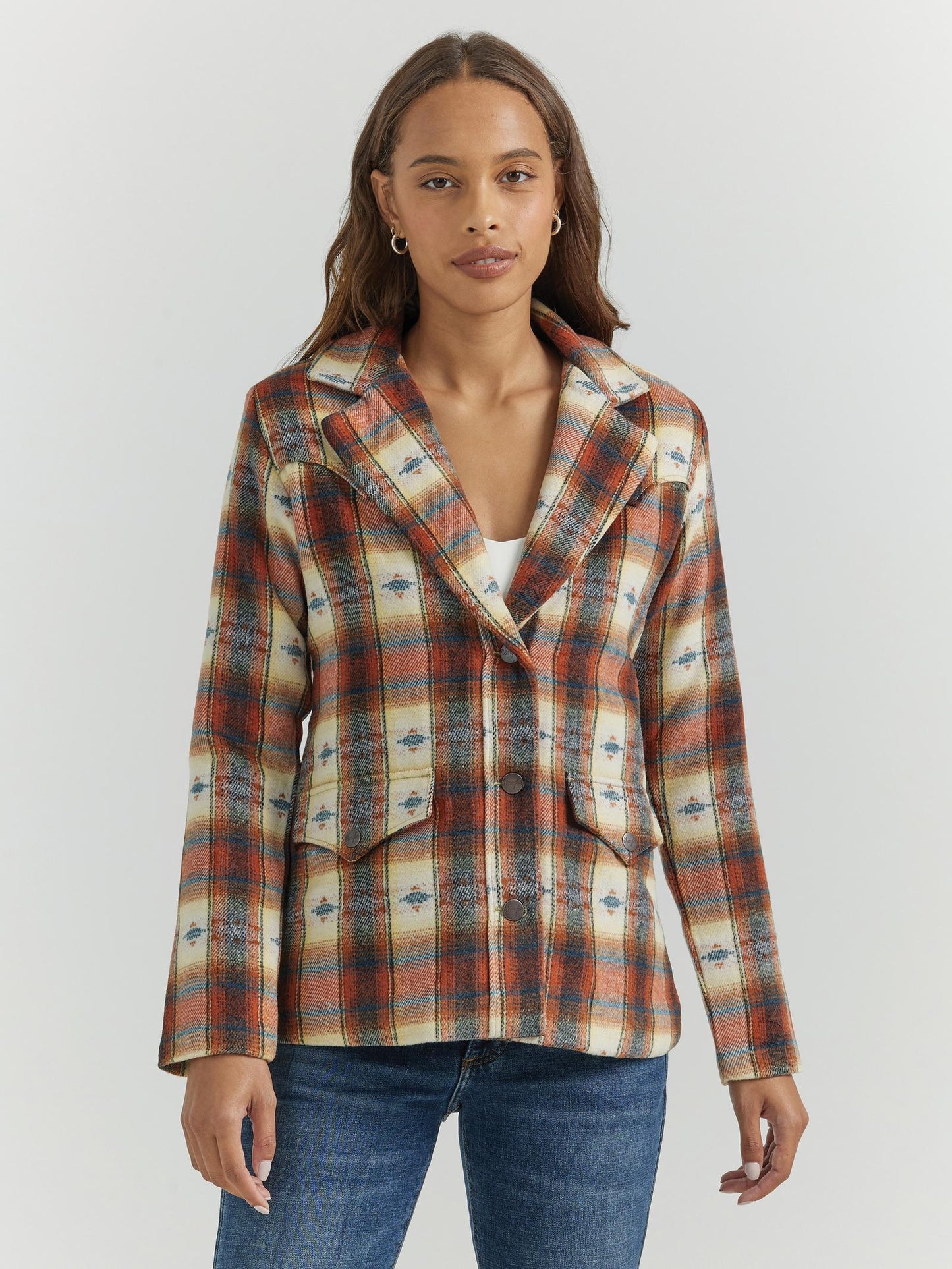 Wrangler Retro® Jacket - Red/Cream Multi (3149)