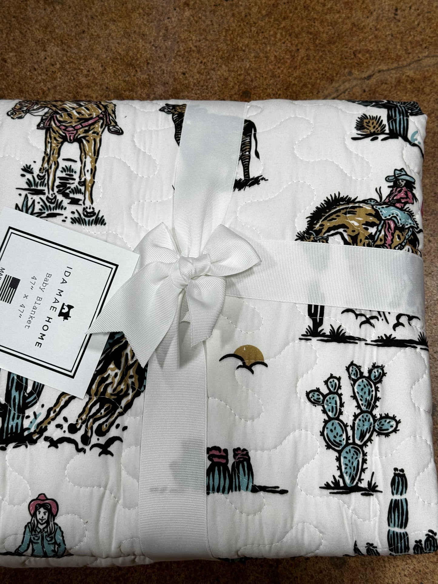 Cowgirl Wild West Baby Blanket