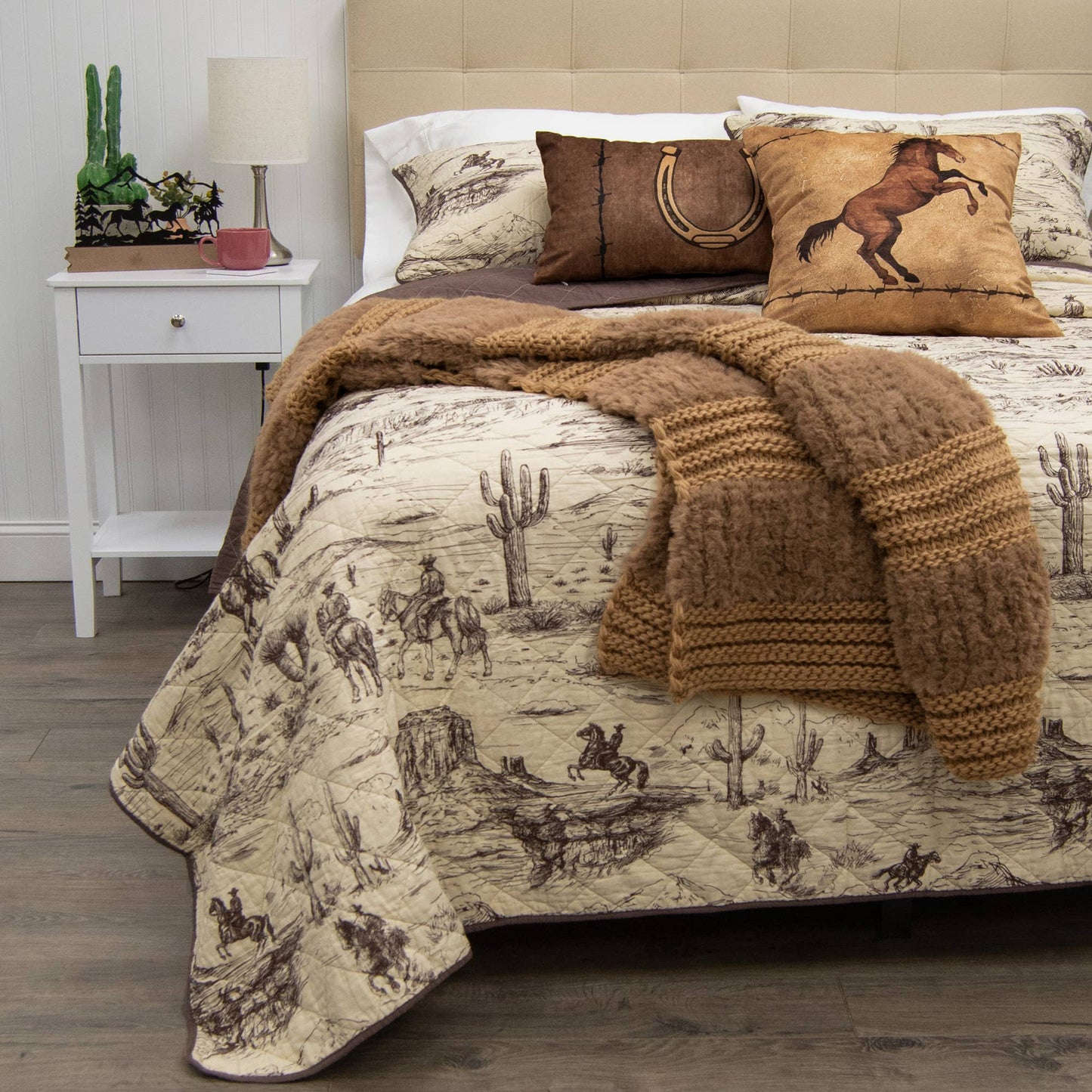 Donna Sharp Cowboy Cotton Quilted Bedding Set: Twin & Single
