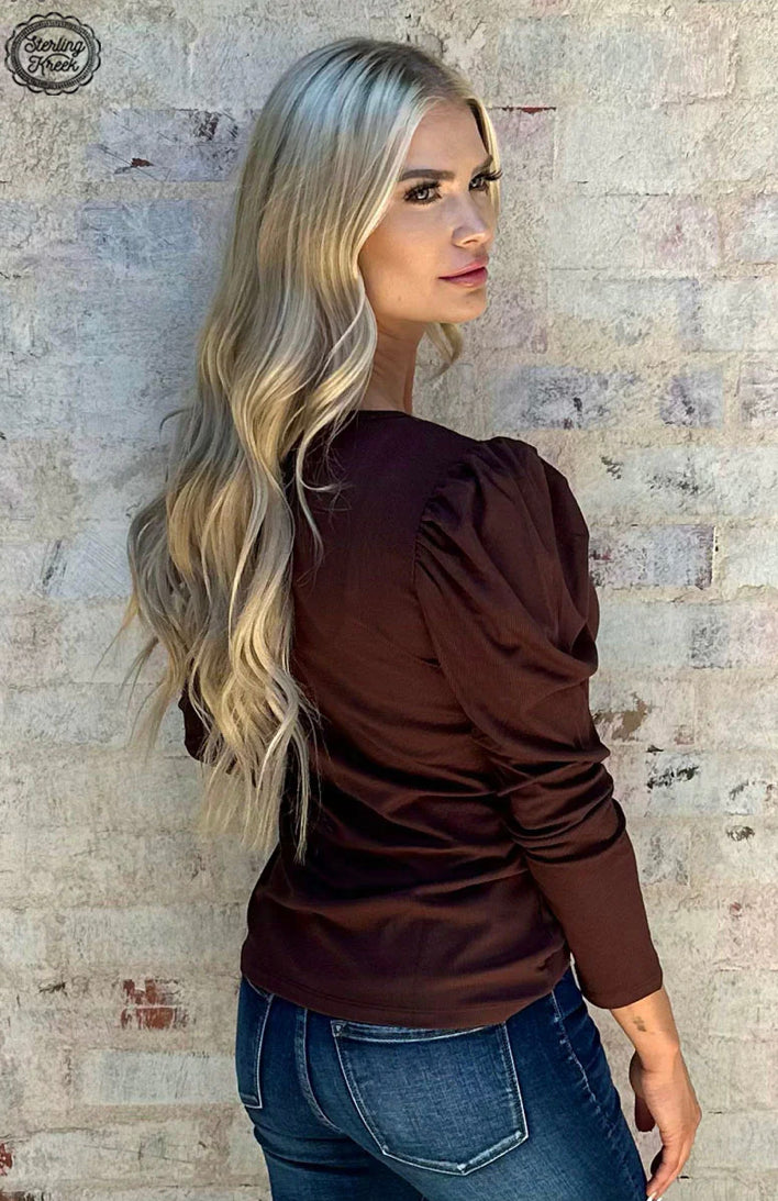 Something Classy Brown Top