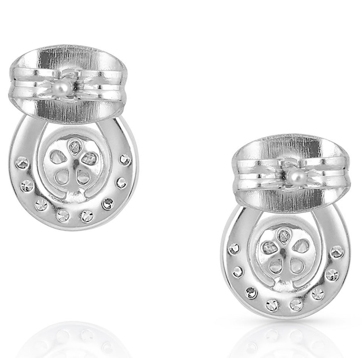 Cradled Sparkle Stud Earrings