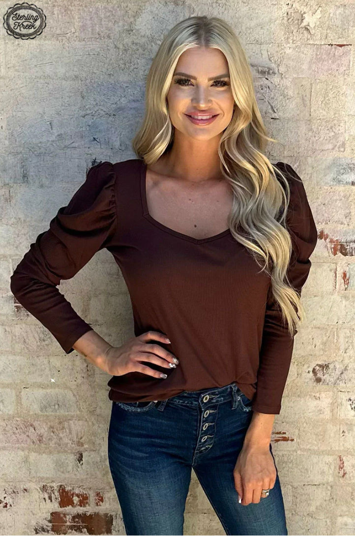 Something Classy Brown Top