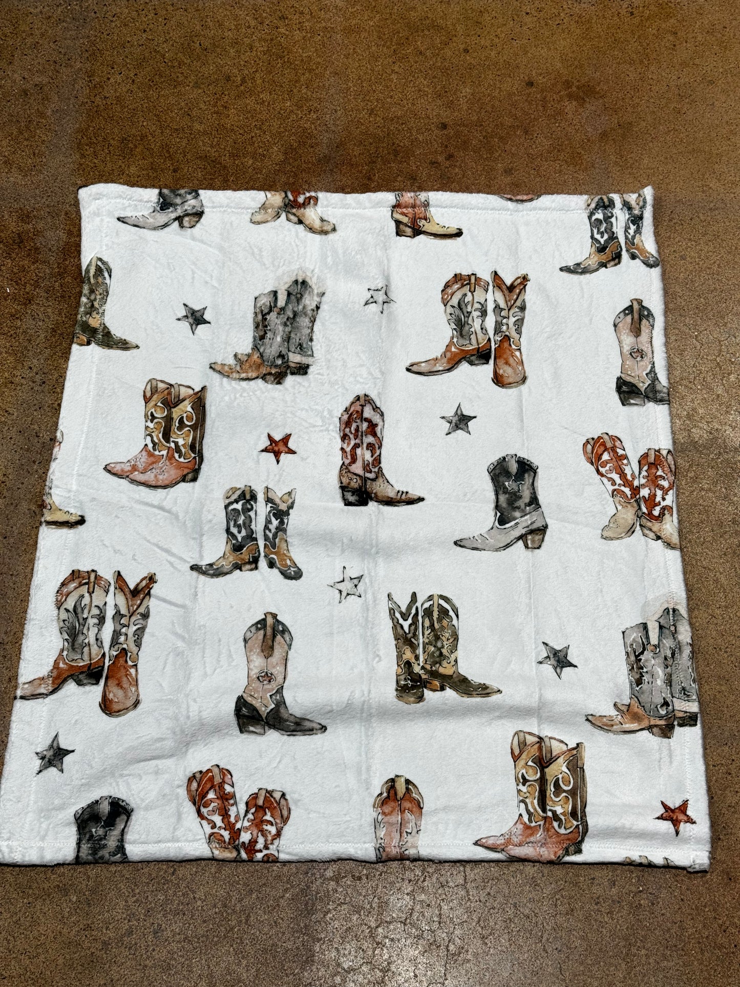 Thunderbird Boots Neutral Baby Plush Throw