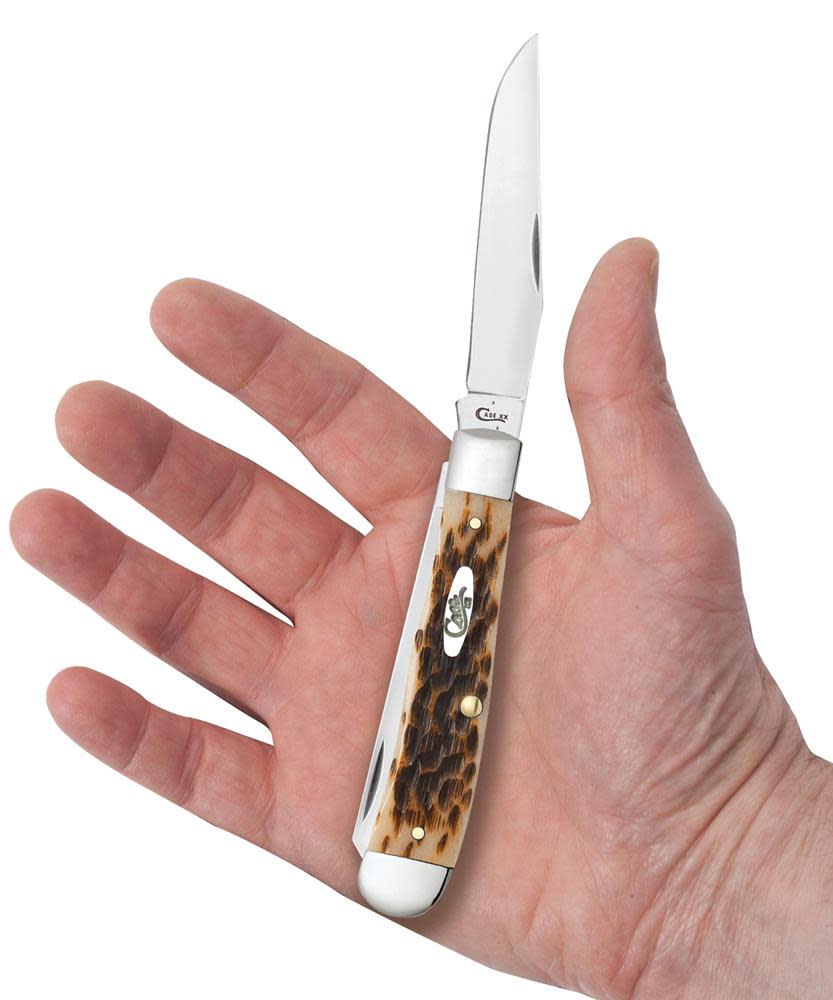 Peach Seed Jig Amber Bone Trapper with Clip (06540)