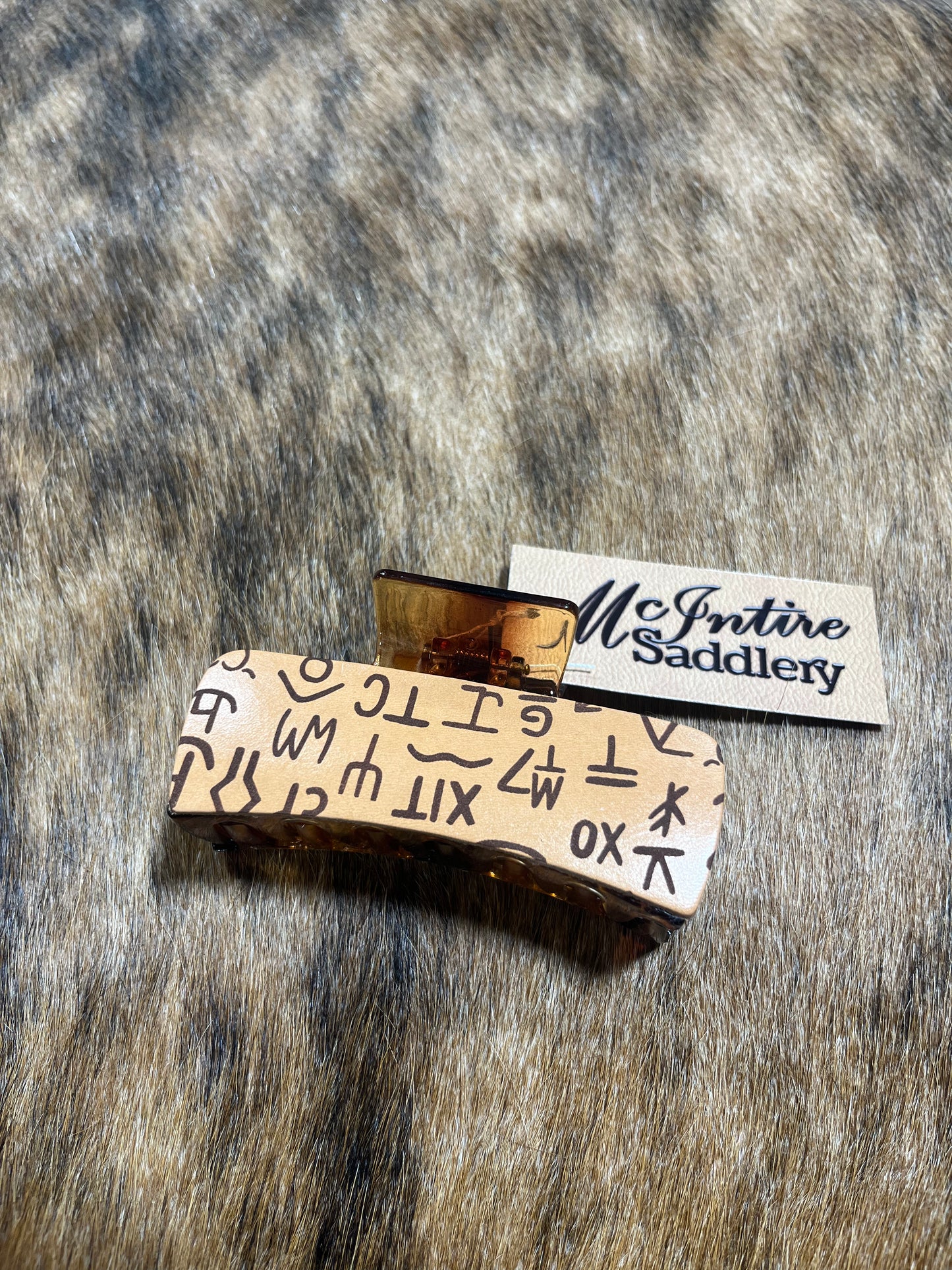 Leather hair clips