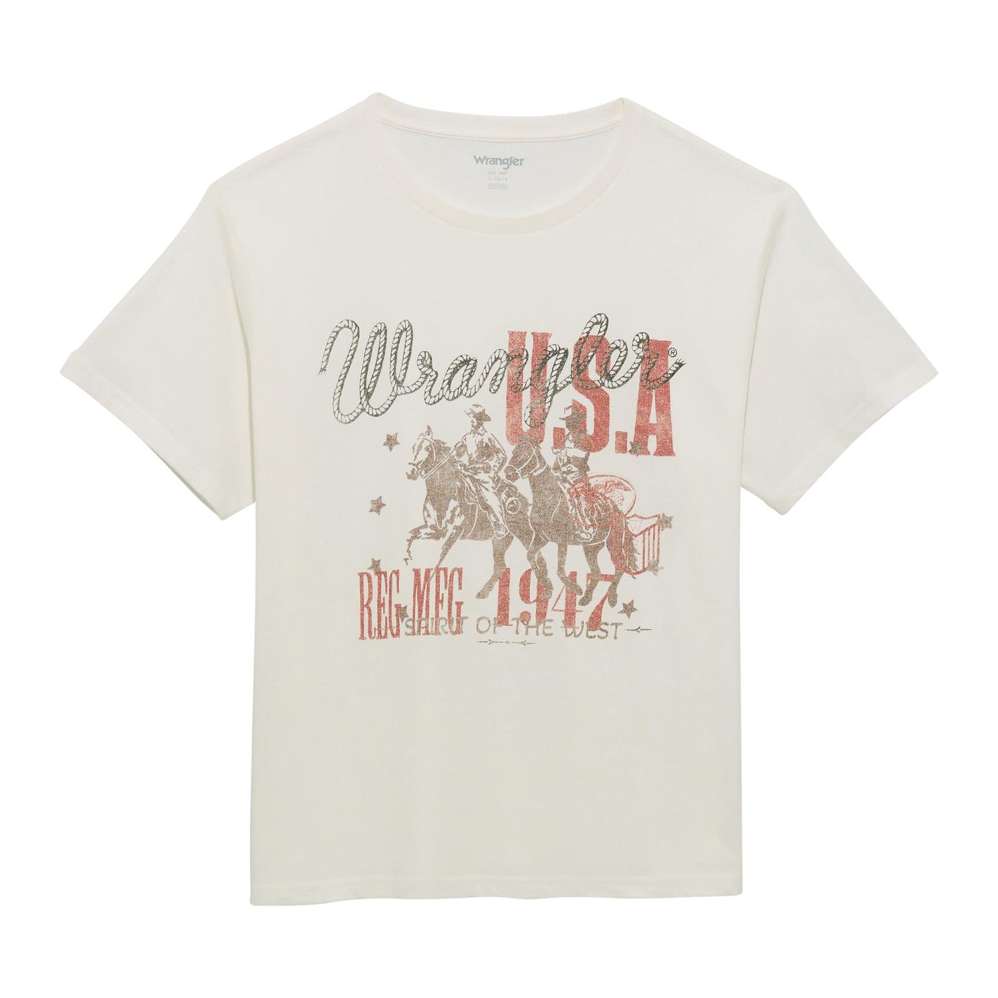 Wrangler Retro® Graphic Short Sleeve T-Shirt - Girlfriend Fit - Bright White