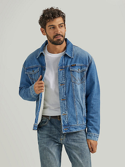 Men’s Wrangler Sherpa Lined Denim Jacket