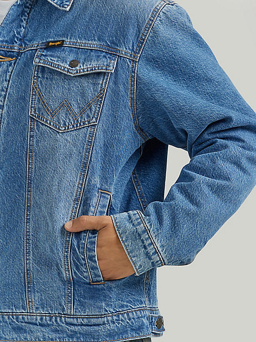 Men’s Wrangler Sherpa Lined Denim Jacket
