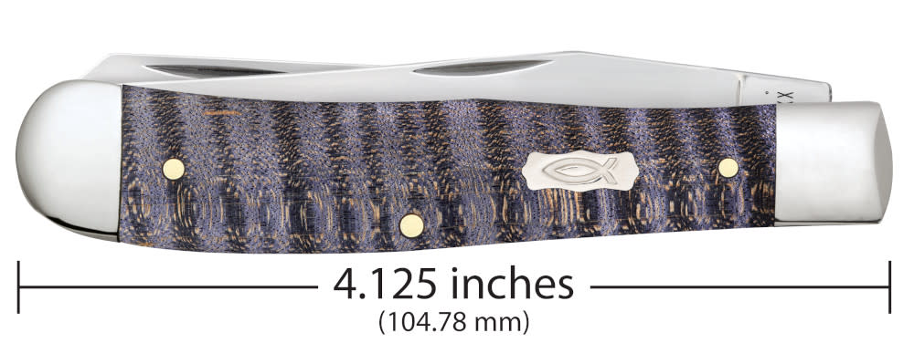 Case Smooth Purple Curly Maple Trapper (80540)