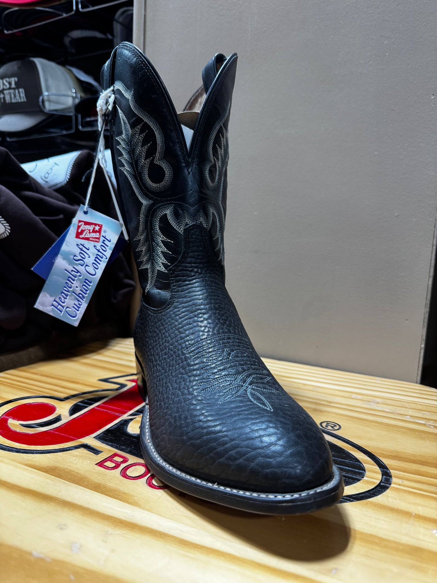 Tony Lama Black Bullhide Boot (CT2036)