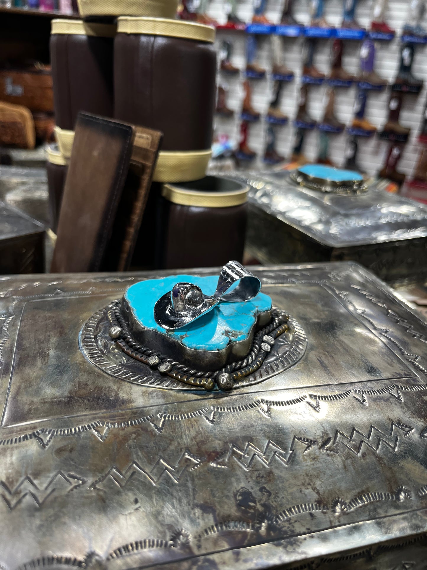 Cowboy hat pendant