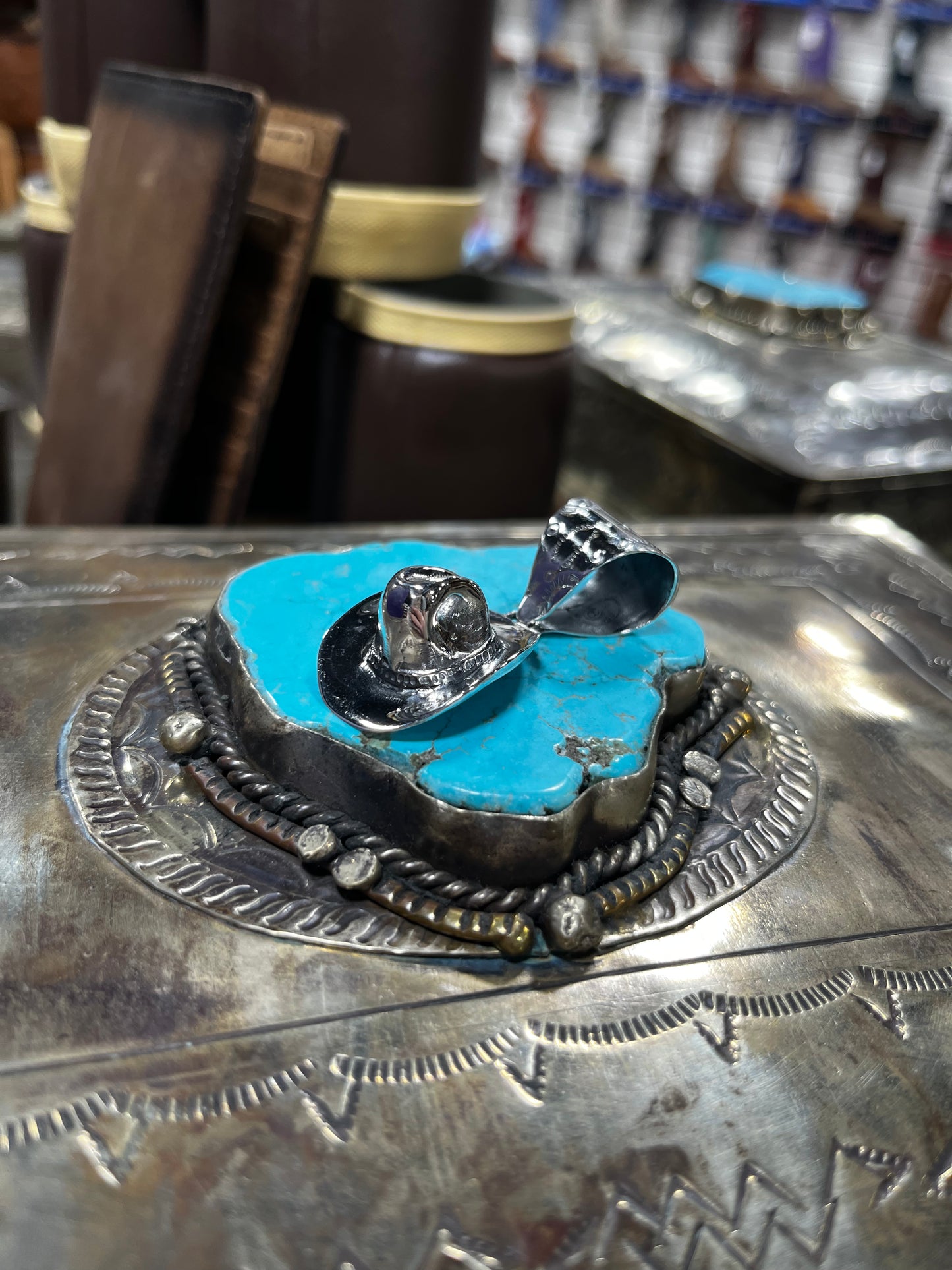 Cowboy hat pendant