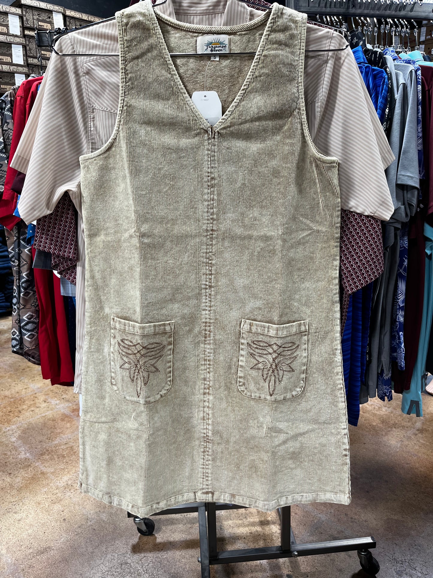 Corduroy Tan Dress