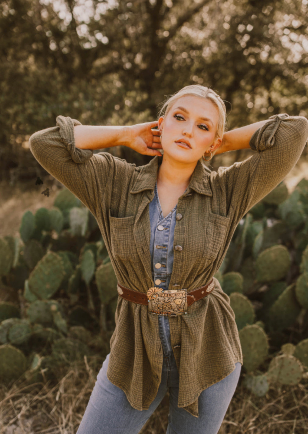 Green Acres Button Up