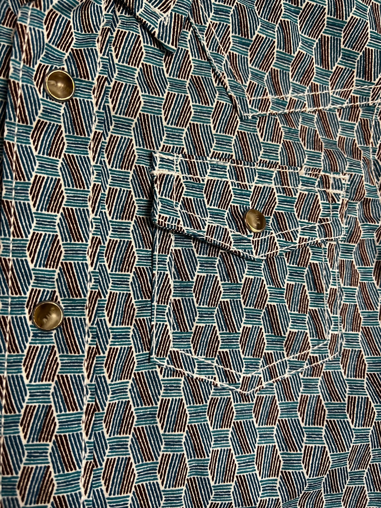 Wrangler Boys 20X Blue Patterned Shirt (112330508)