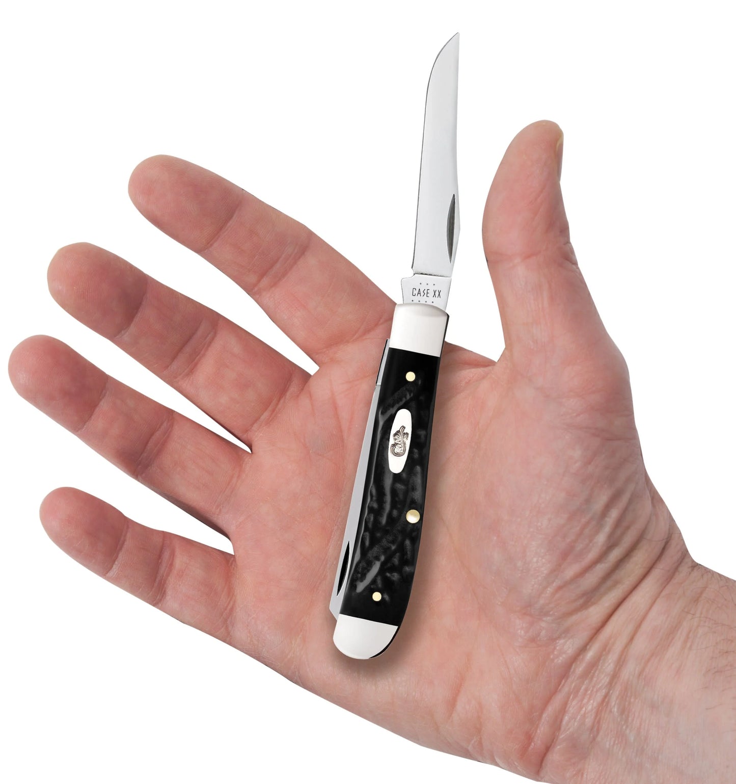 Case Jigged Rough Black Synthetic Mini Trapper