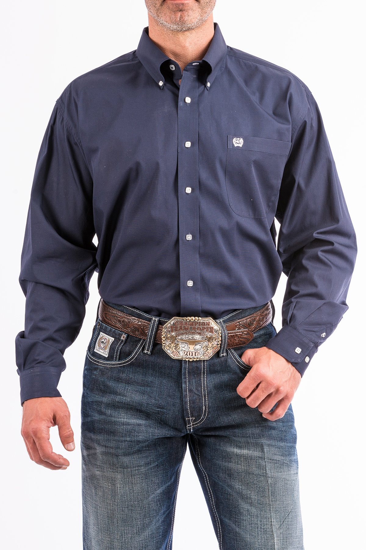 Cinch Solid Navy Men's Shirt