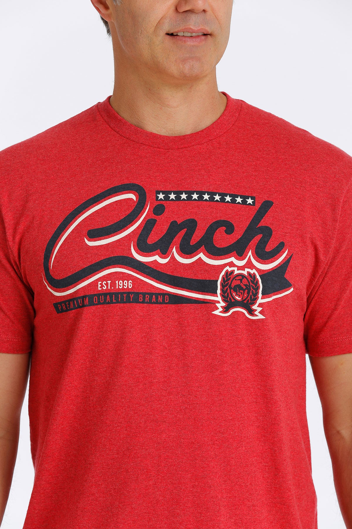 Cinch Men’s Red Logo Tee (0497)