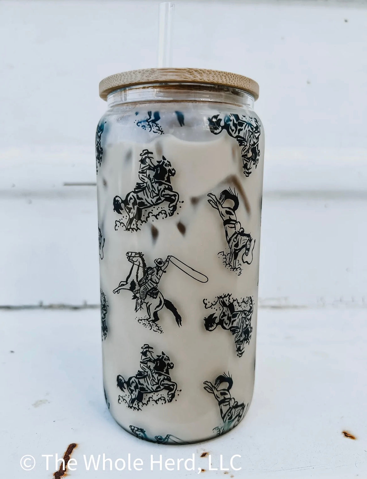 Cowgirl Glass Coffee Tumbler