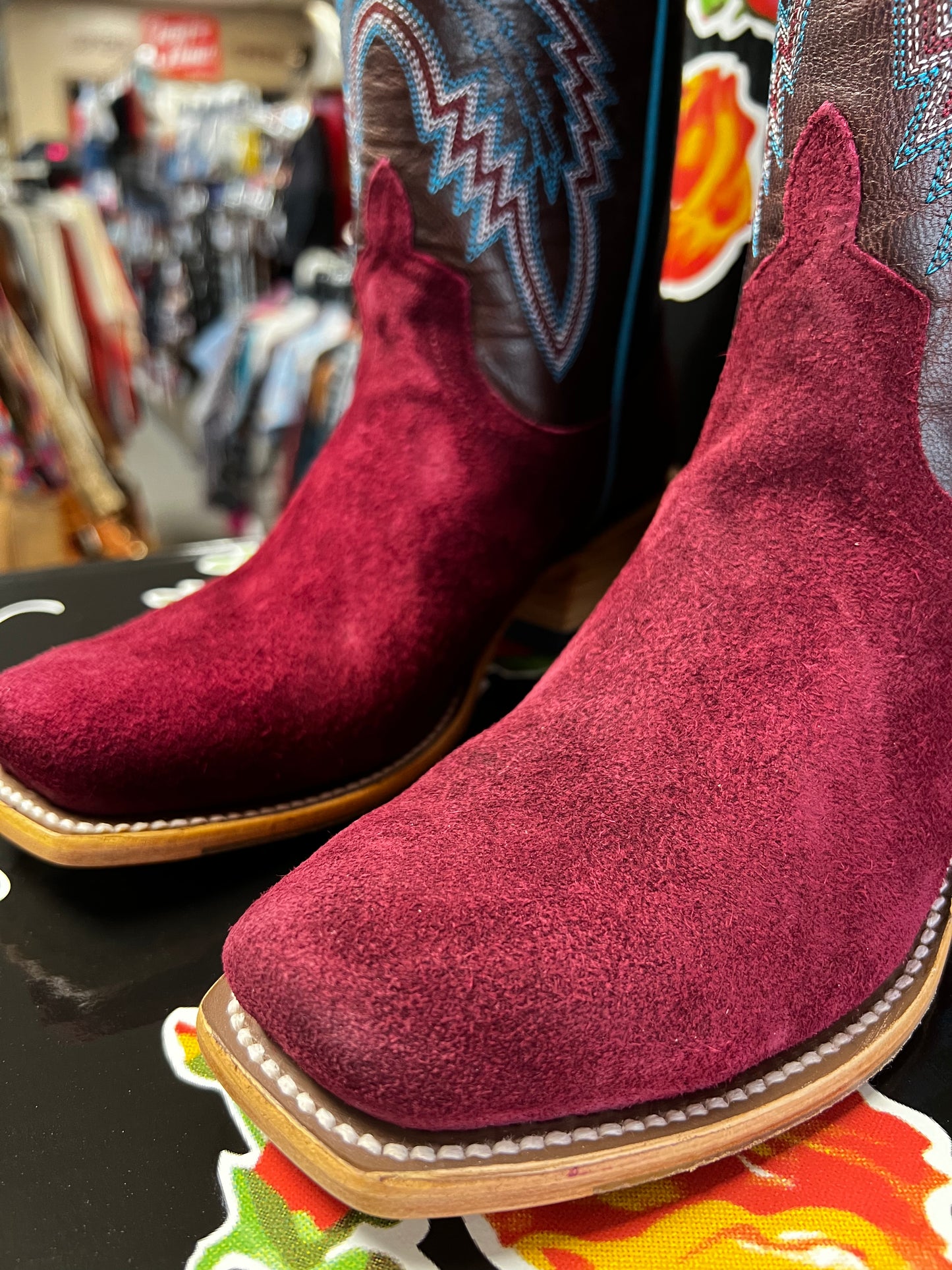 Macie Bean Burgundy Suede Boots (M9500)