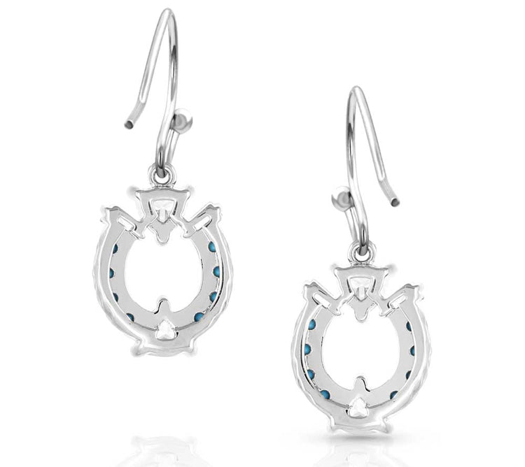 Luck Defined Crystal Turquoise Earrings 9er5511)