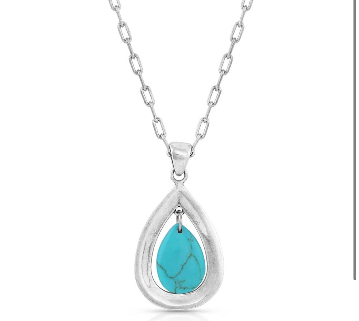 Montana Silversmiths Roadrunner Turquoise Necklace (NC5129)