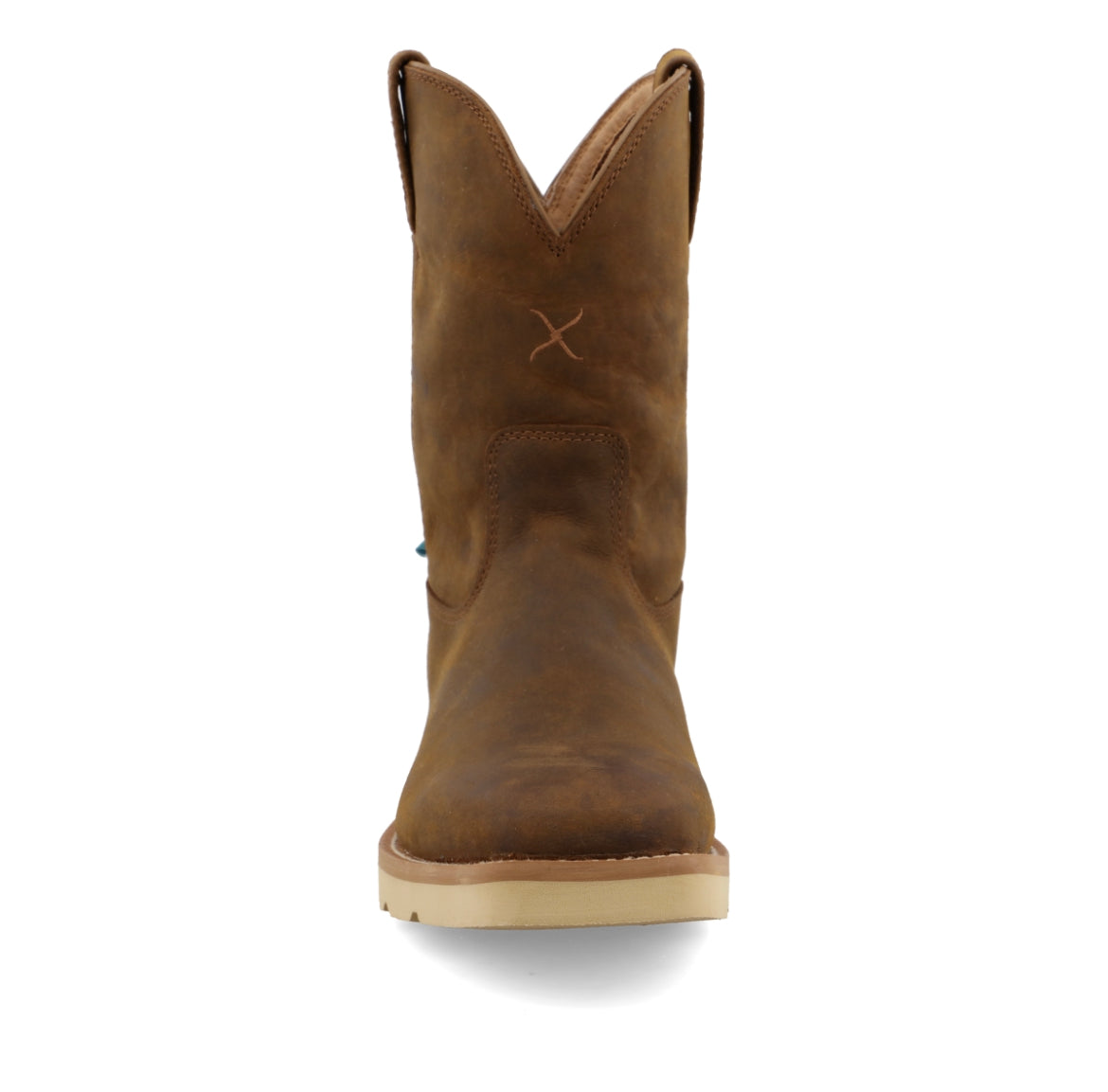 Twisted X 10" Work Pull On Wedge Sole Boot - Distressed Saddle (MCBW001)