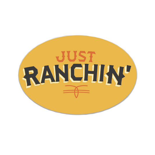 Dale Brisby JUST RANCHIN YELLOW DECAL