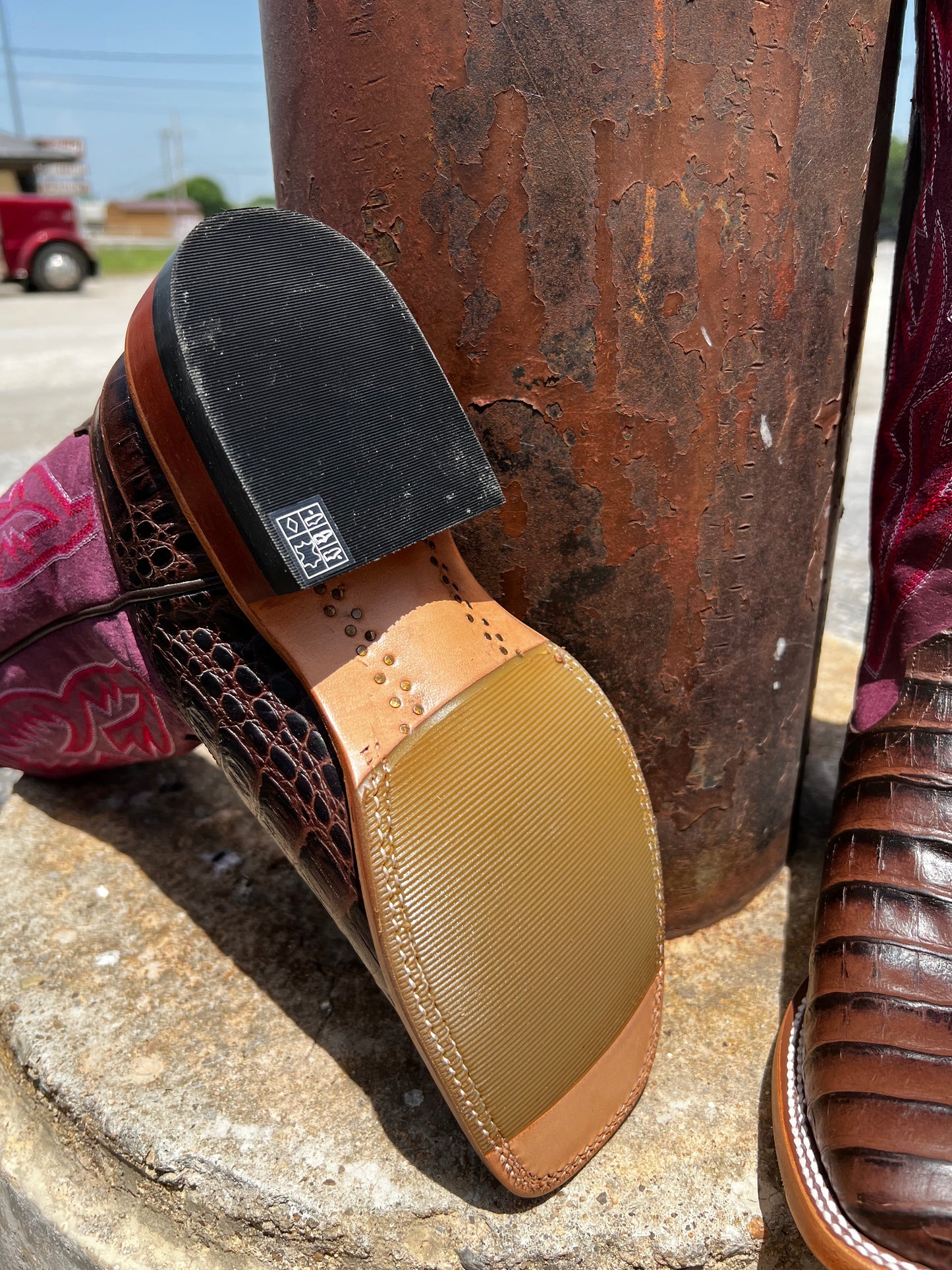 Macie Bean Chocolate Caiman Print Boots (M9172)