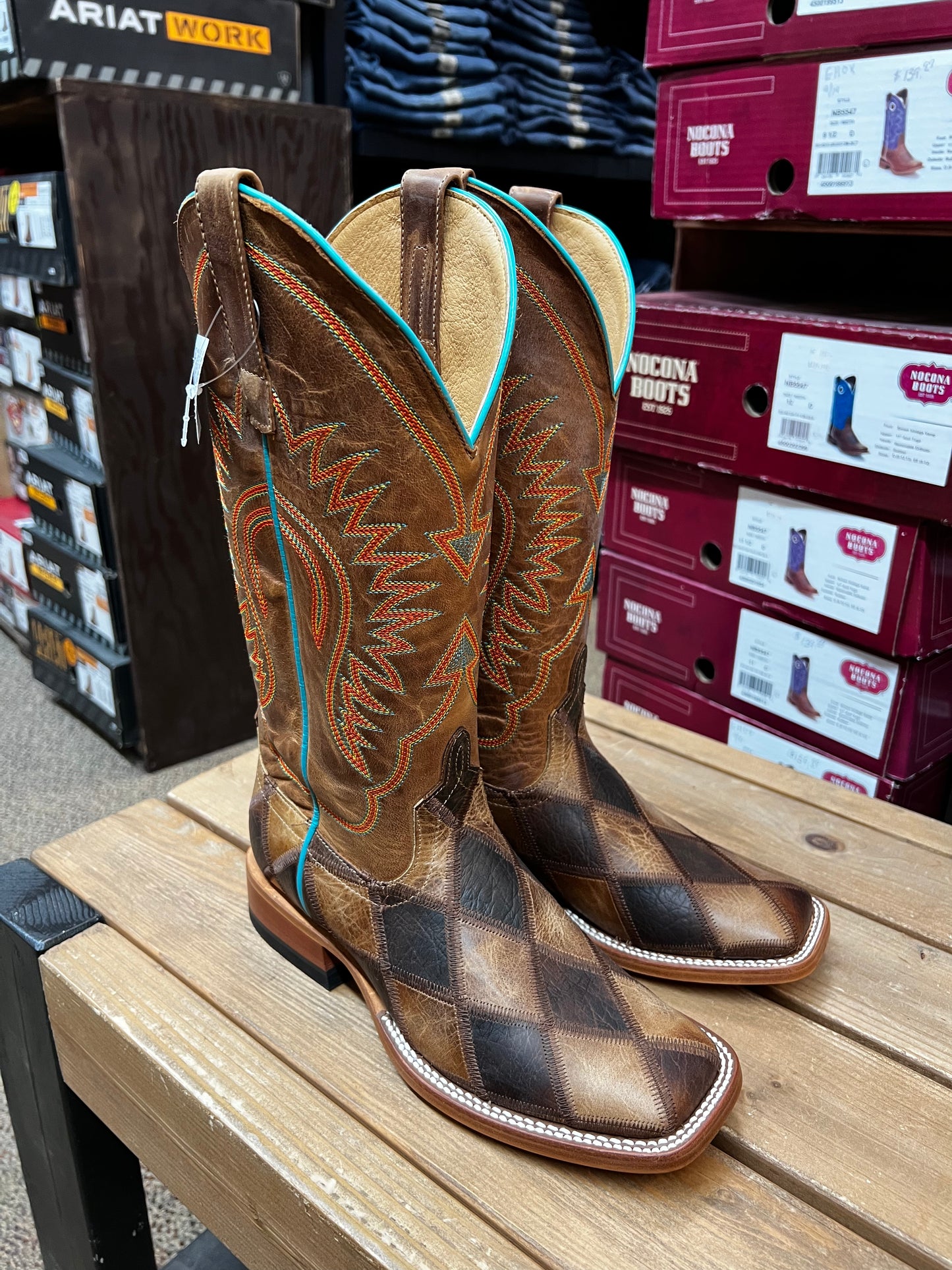 Horsepower Crazy Train Patchwork Boot (HP1053)