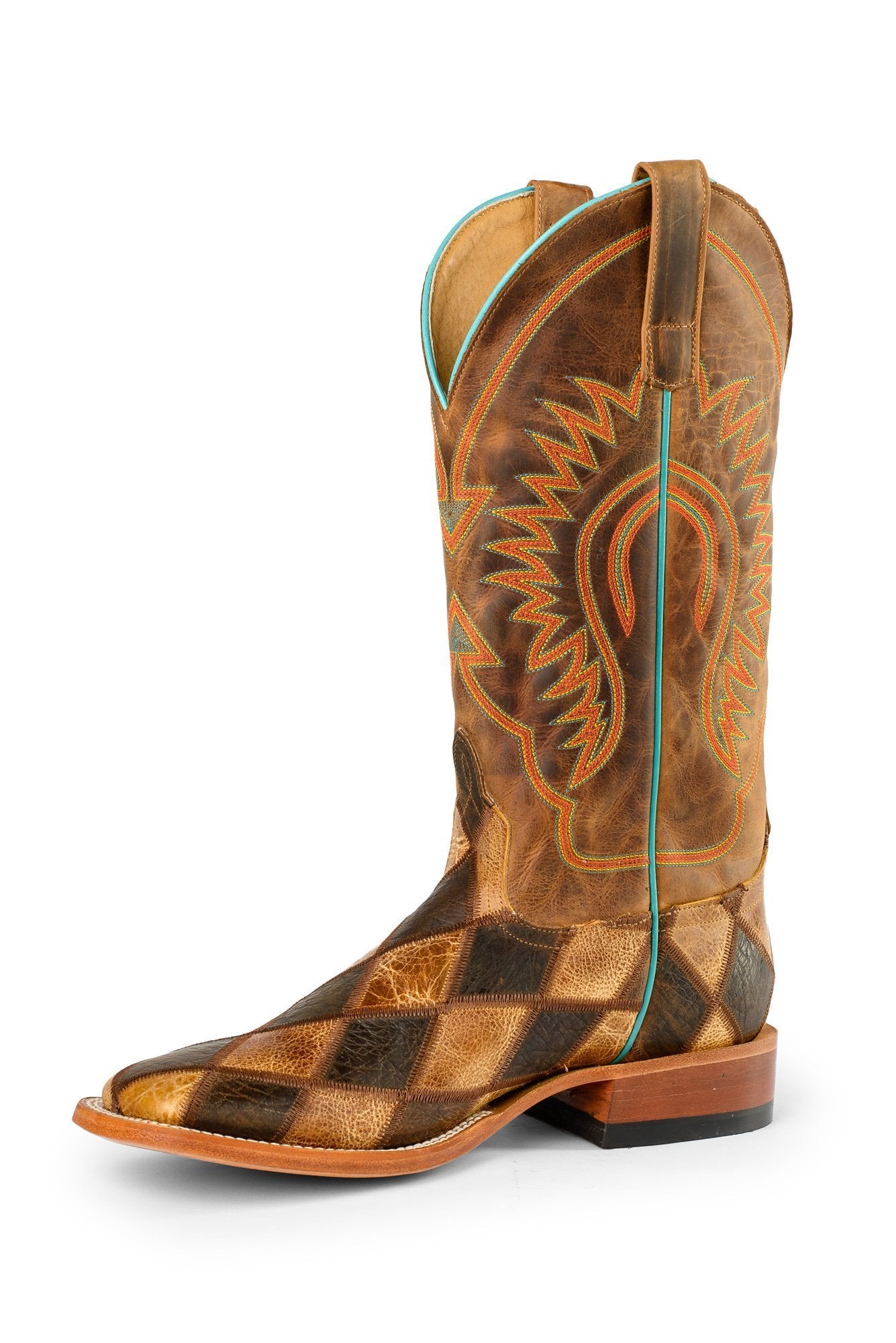 HorsePower Kids Leather Patchwork Boots (1053)