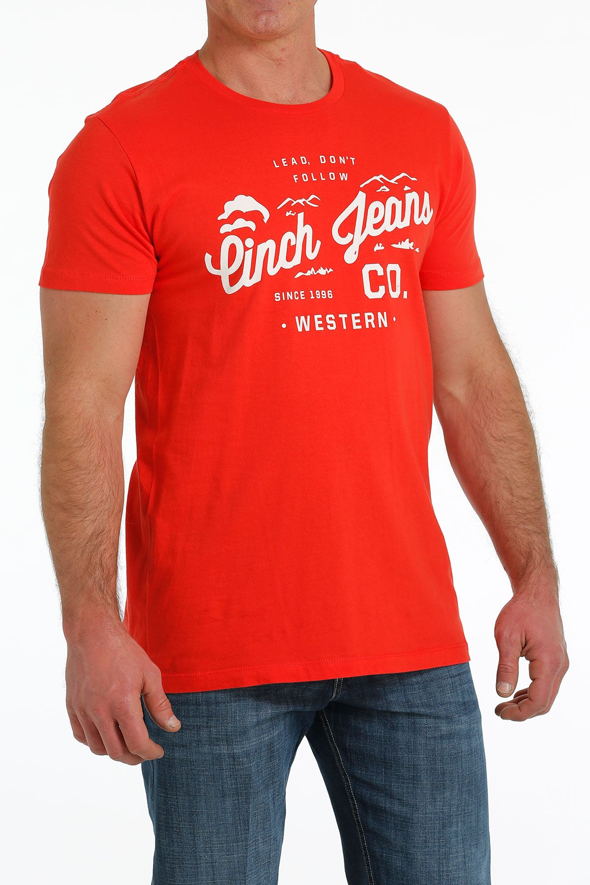 Cinch Men’s Red Logo Tee