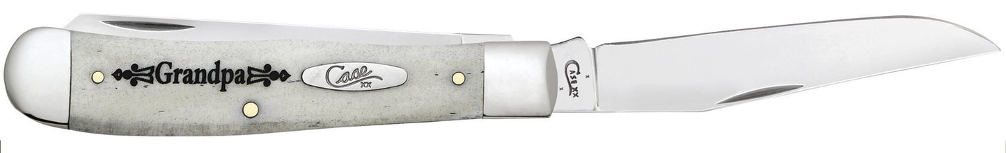 Grandpa Gift Tin Embellished Smooth Natural Bone Trapper (10373)