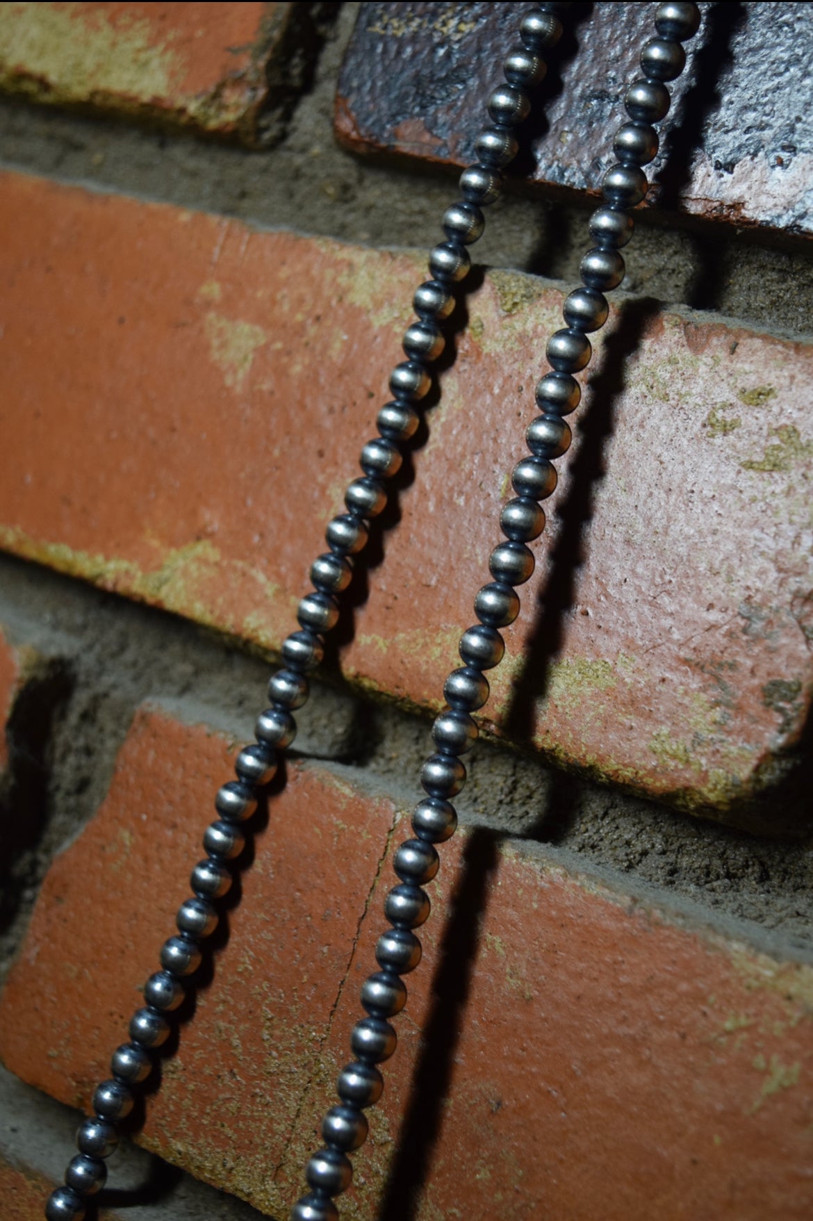 Sterling Silver Navajo Pearls 6mm 24”