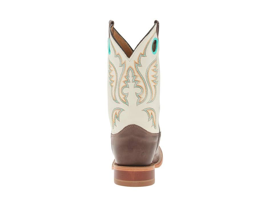 Justin Mens Bent Rail Western Boots Brown/White (BR313)