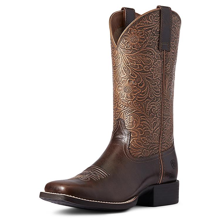 Ariat round up square toe boots online