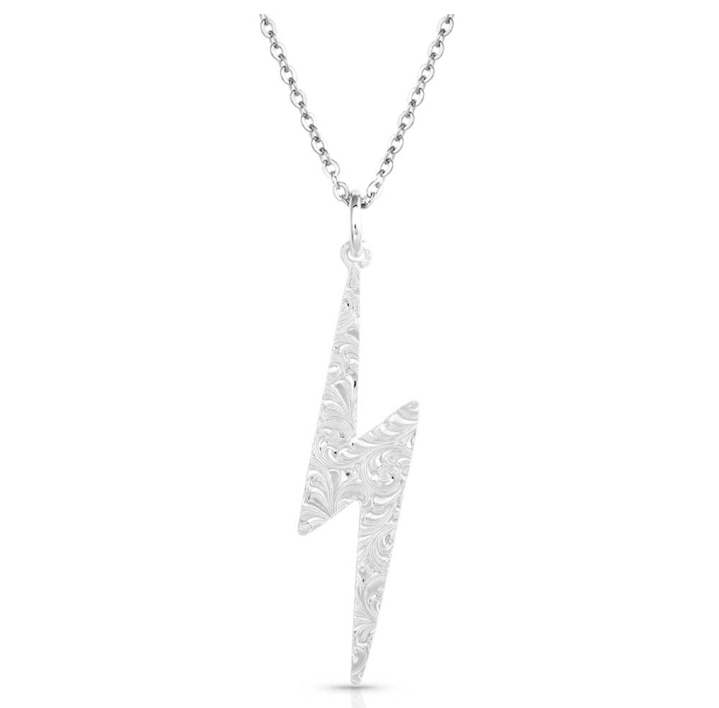Lightning Strike Silver Artistry Necklace