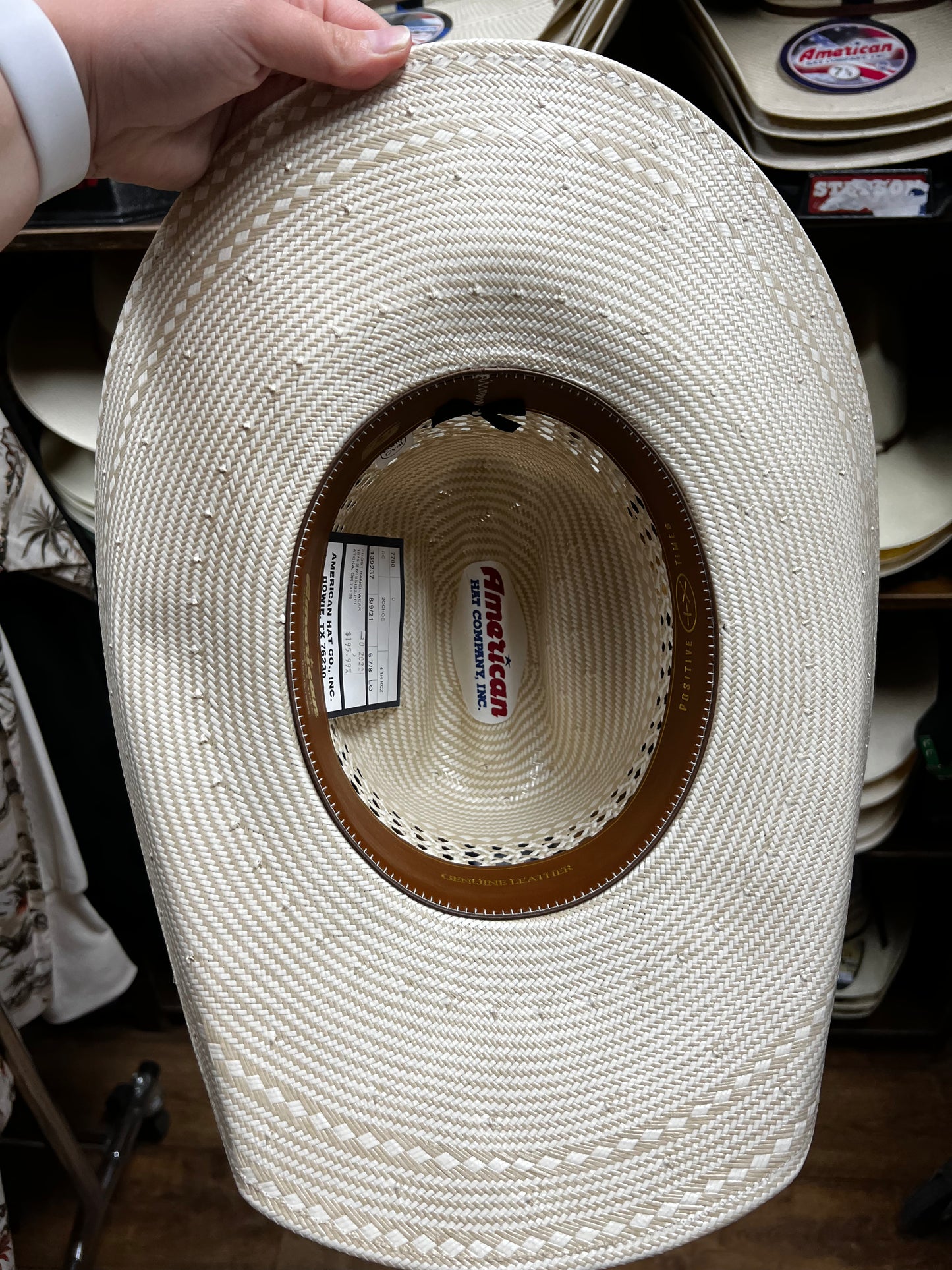American 2C Whiskey Straw Hat (7700)