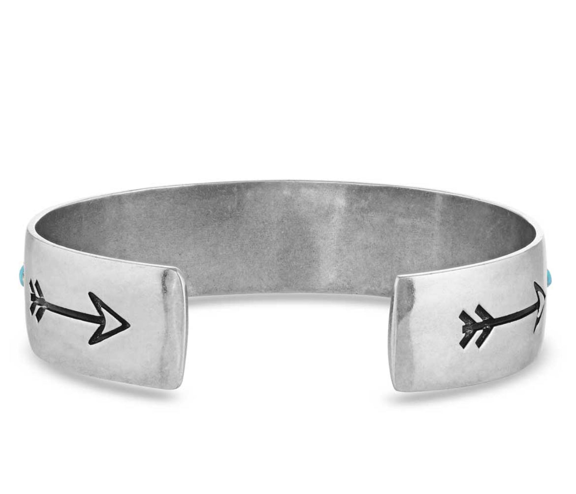 Montana Silversmiths Forward Turquoise Silver Cuff (BC5034)