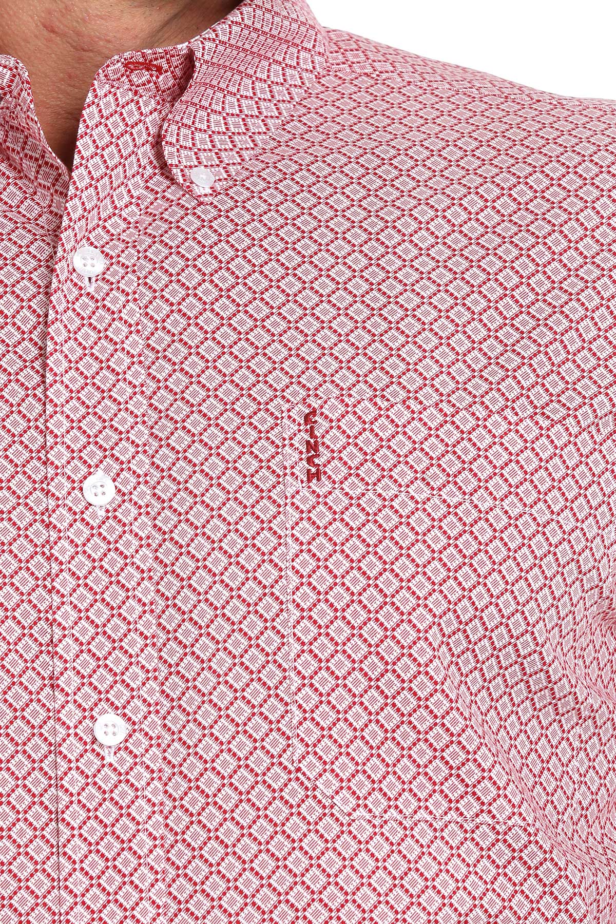 Cinch Modern Fit Red Patterned Shirt (7023)