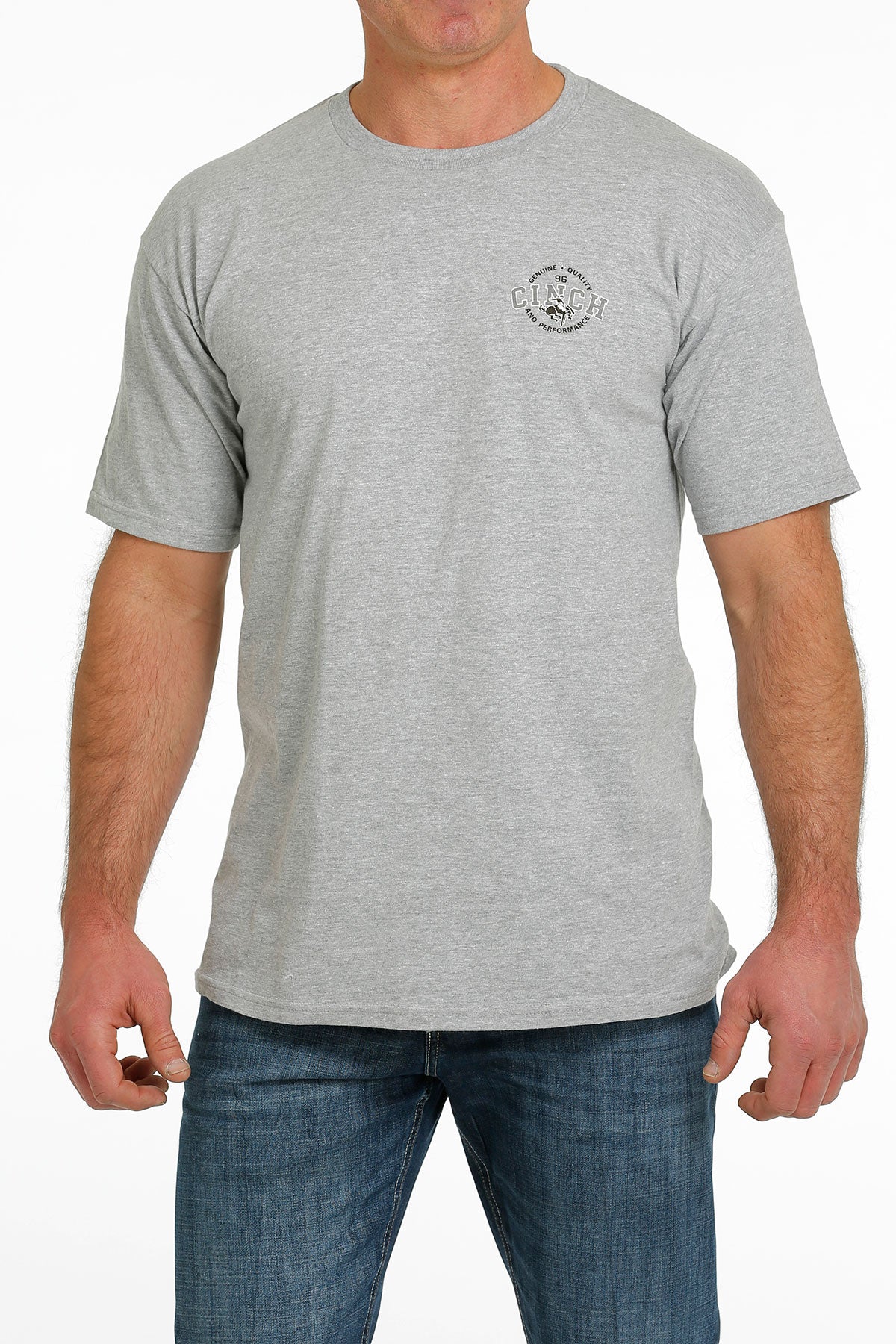 Cinch Men’s Grey Logo Tee