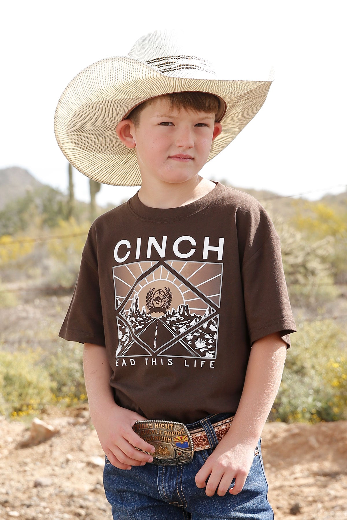 Cinch Boys Brown Tee