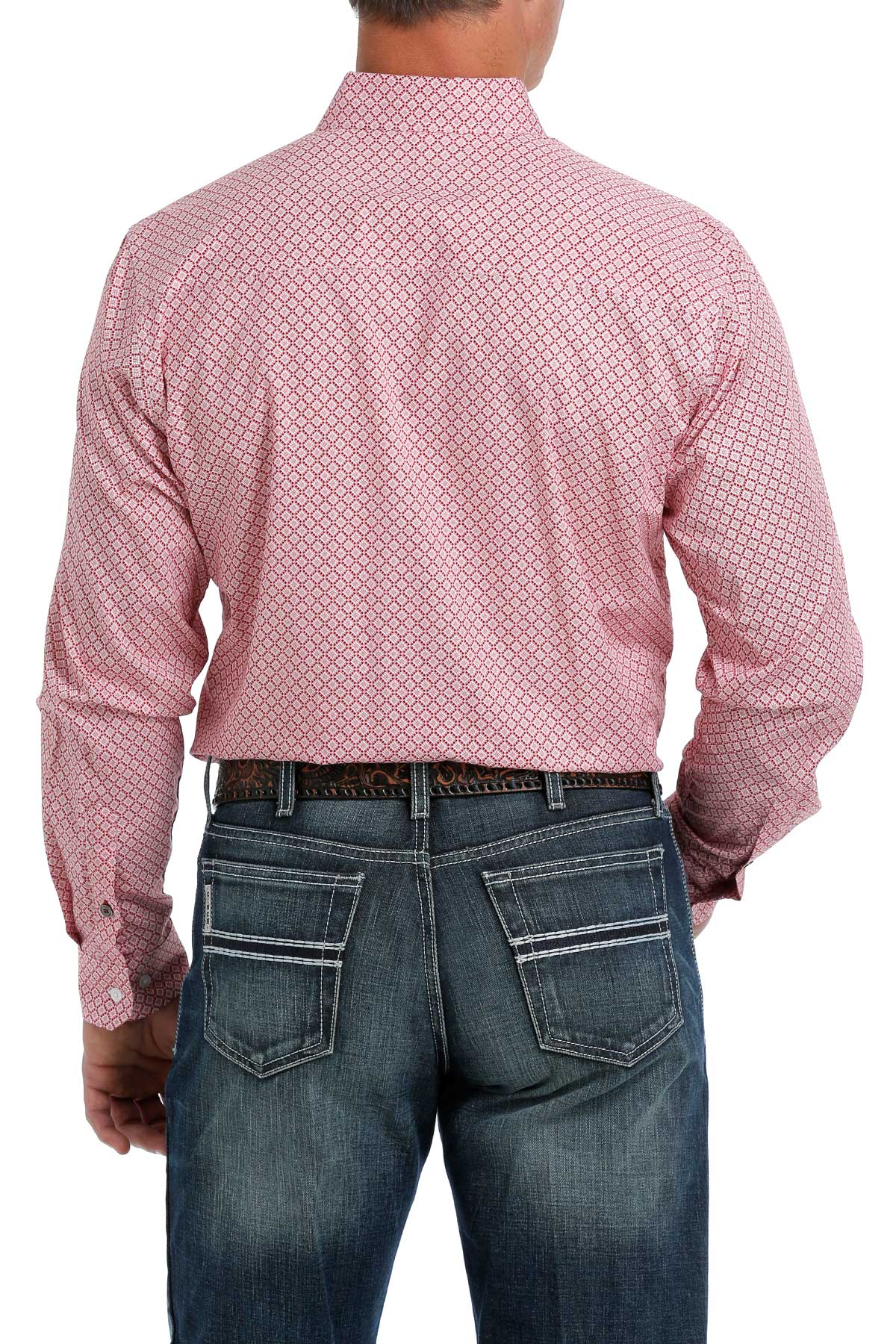 Cinch Modern Fit Red Patterned Shirt (7023)