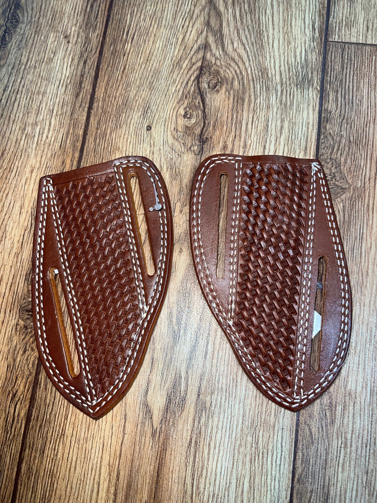 Ranger Belt Tooled Leather knife Sheath
