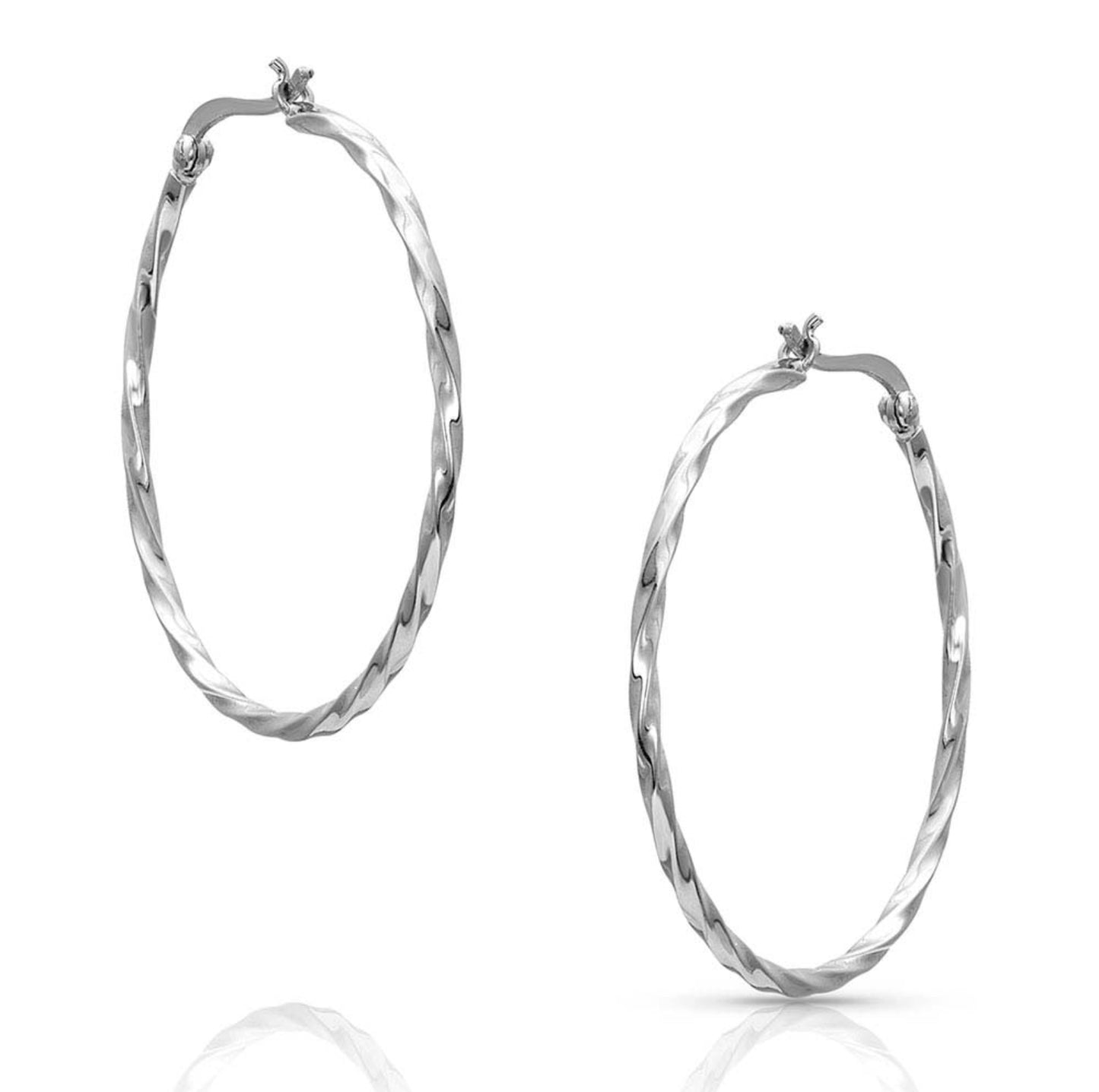 Cut Rope Hoop Earrings