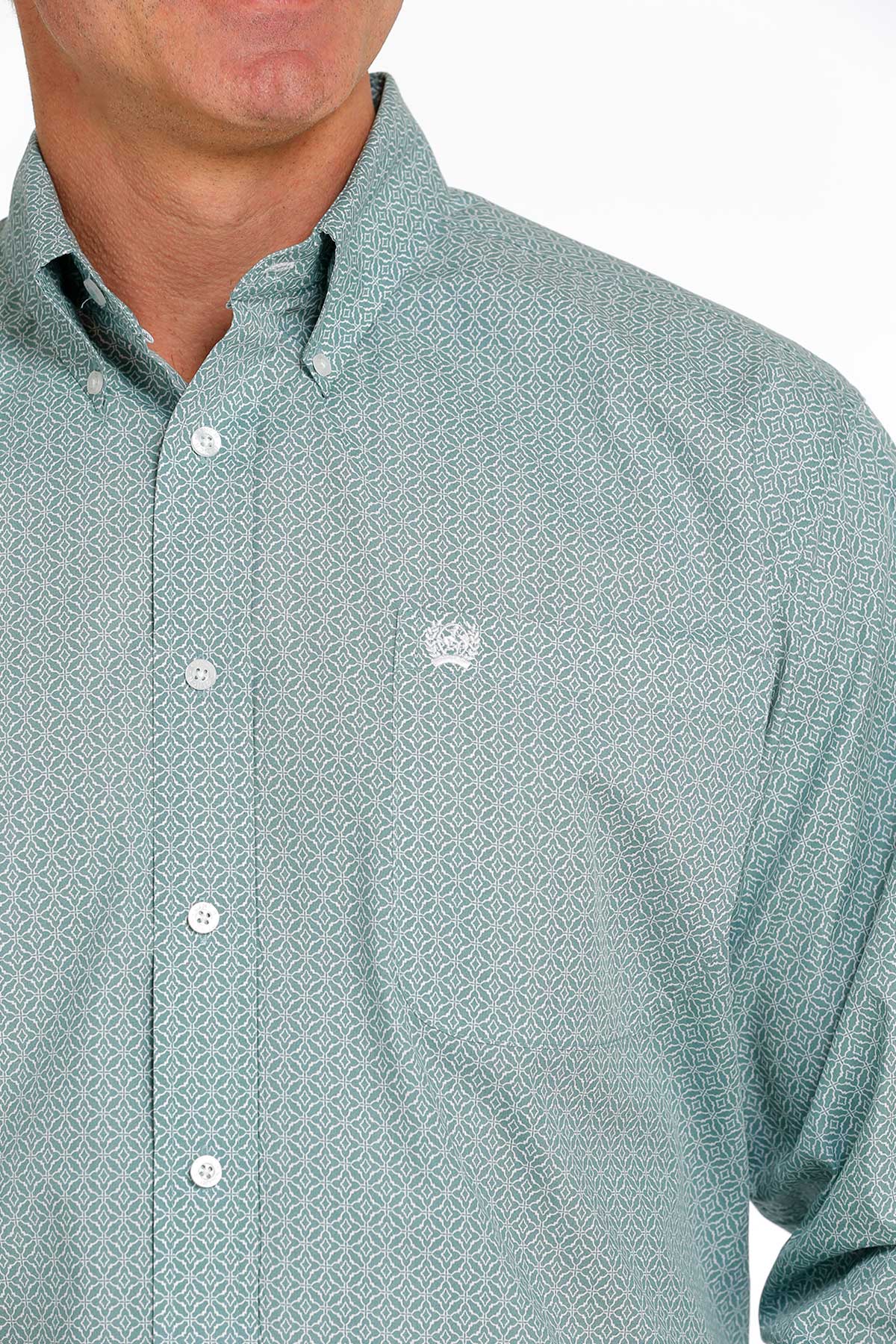 Cinch Men’s Blue Patterned Shirt (5469)