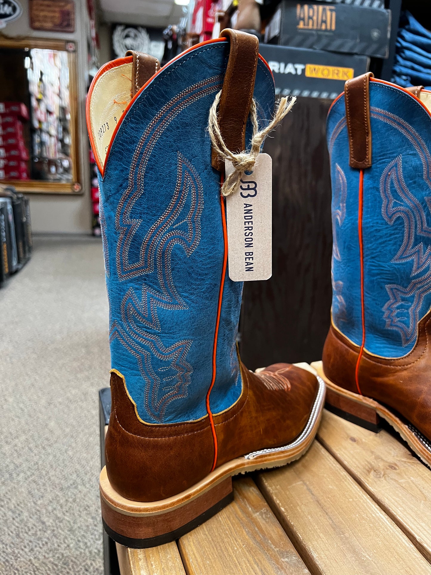 Men's Anderson Bean Danube Mad Dog Leather Briar Cowboy Boots (S3000)